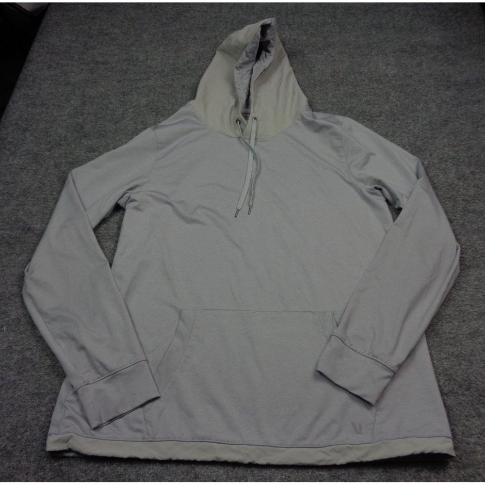 VUORI Sunday Element Hoodie Men's L Gray Performance Pullover Stretch Pocket